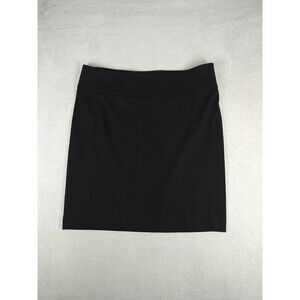CAbi Ponte Knit Skirt Women's 14 Black Knee Pencil Stretch